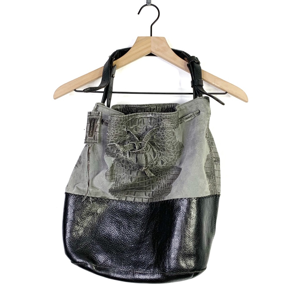 Tylie Malibu snakeskin bucket bag